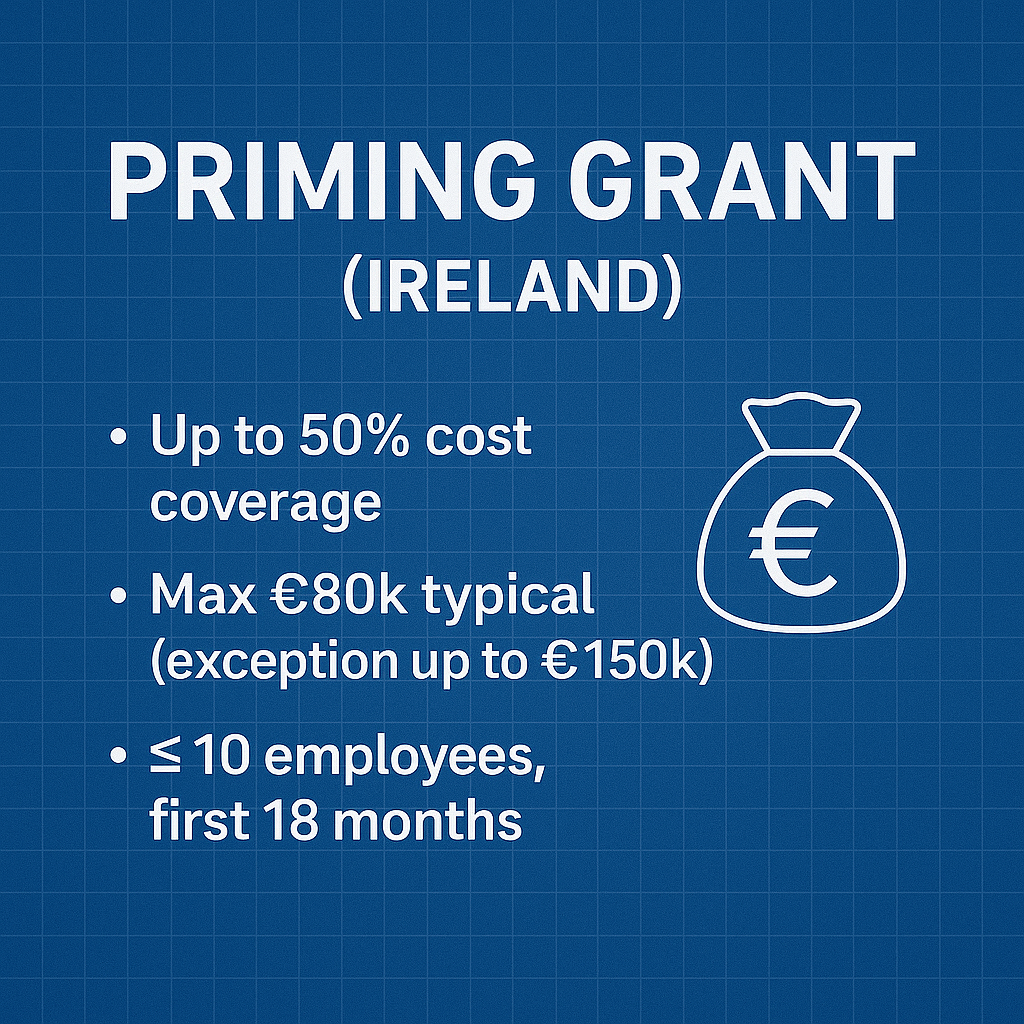 Priming Grant (Ireland) – Startup Launch Funding Guide