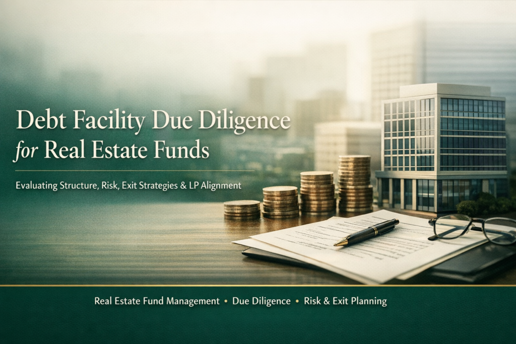 Key parameters real estate fund managers must evaluate before signing a debt facility, focusing on structure, risk, exit flexibility, and LP alignment.