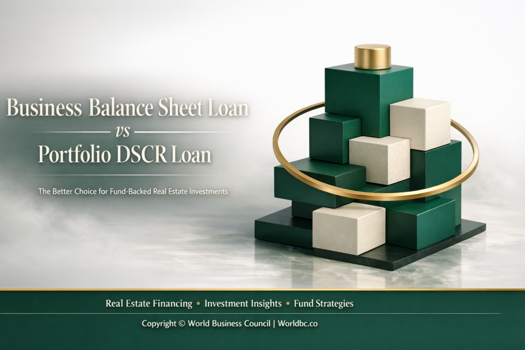 Compare business balance sheet loans vs portfolio DSCR loans and learn why DSCR structures are preferred for fund-backed real estate investments.