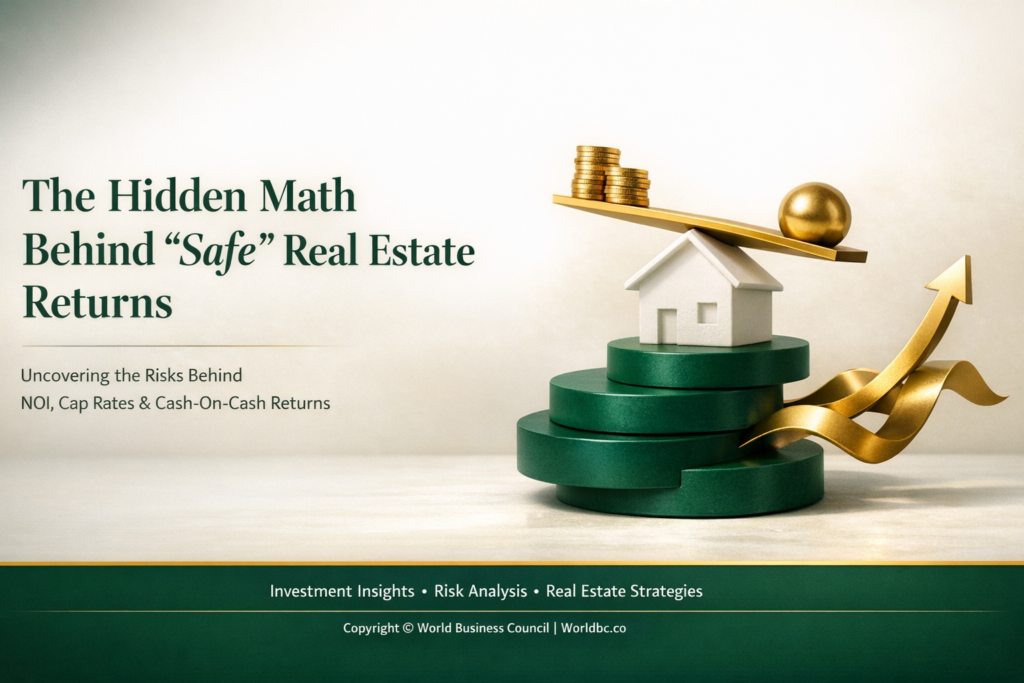 Learn how NOI, cap rates, cash-on-cash returns, and sensitivity analysis reveal the real risk behind “safe” real estate investments and headline IRR claims.